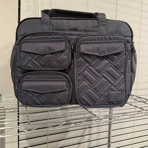 Like New Lug Quilted Gray Puddle Jumper 2 Bag with quilting A Lug Classic!